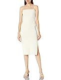 4SI3NNA Women's Soren Square Neck Sleeveless Bodycon Midi Dress, White, L | Amazon (US)