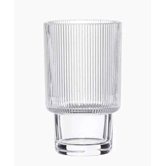 Better Homes & Gardens Clear Ribbed Stacking Highball Glasses, 13.5oz | Walmart (US)