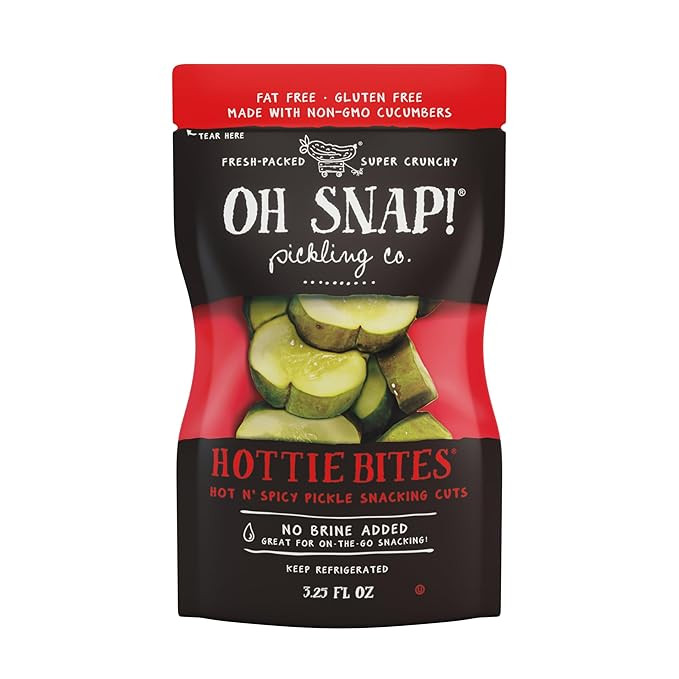 "OH SNAP! | Hottie Bites (12 Pack) | Hot N' Spicy Pickle Snacking Cuts | Fresh Packed Ready To Ea... | Amazon (US)