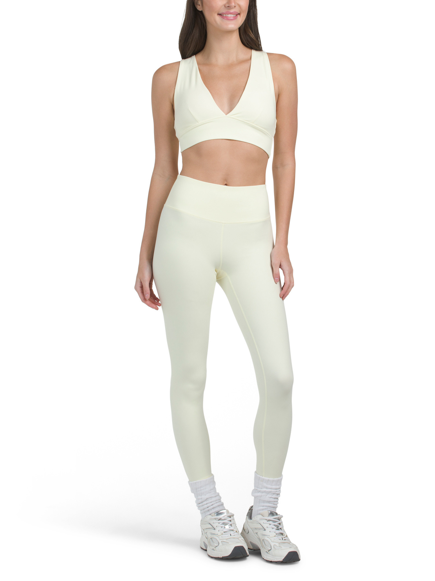 2pc Neck Sports Bra And Leggings Set | TJ Maxx