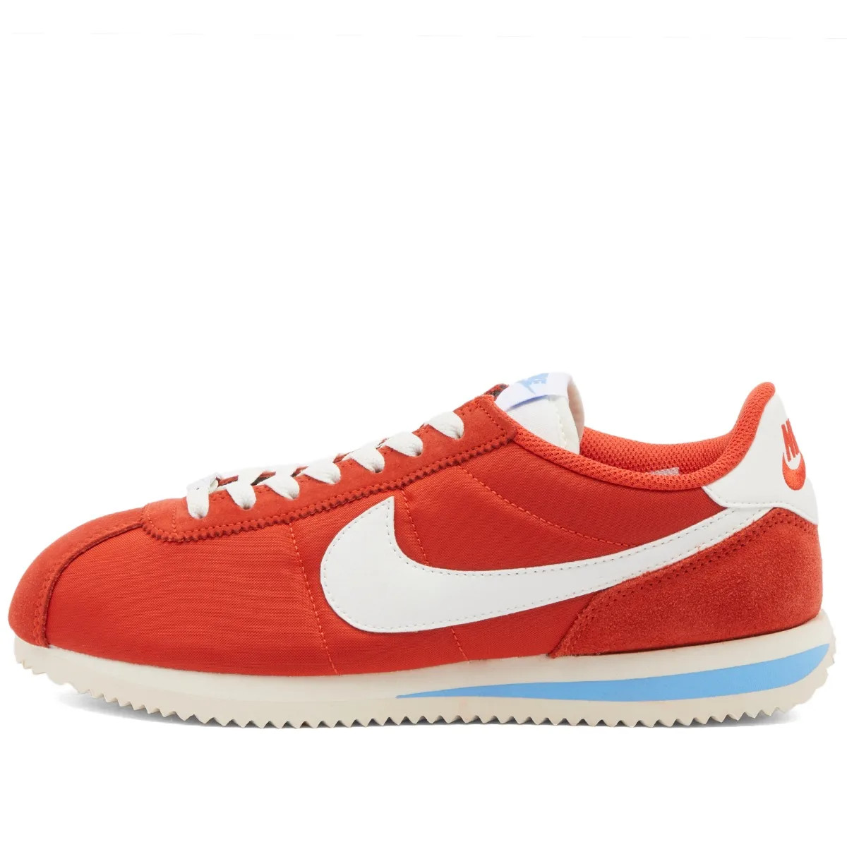 Nike Women's W Cortez Txt Sneakers in Picante Red/University Blue/Coconut Milk, Size UK 4 | END. Clothing | END. Clothing