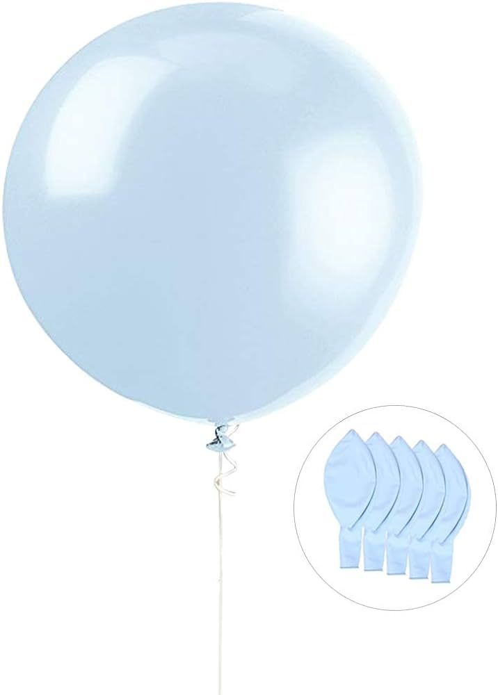 36 Inch Baby Light Blue Large Balloons Pastel Blue Giant Latex Balloon Big Ballon for Balloon Gar... | Amazon (US)