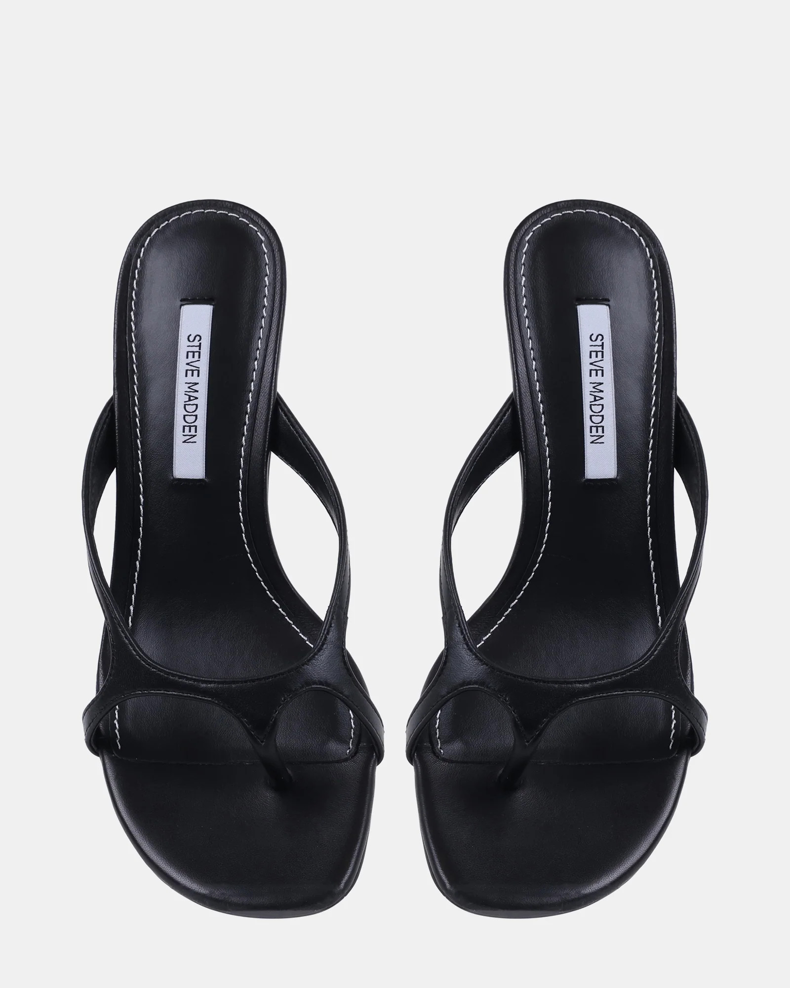 BRIENNA Black Leather Kitten Heels | Women's Designer Shoes | Steve Madden (Canada)