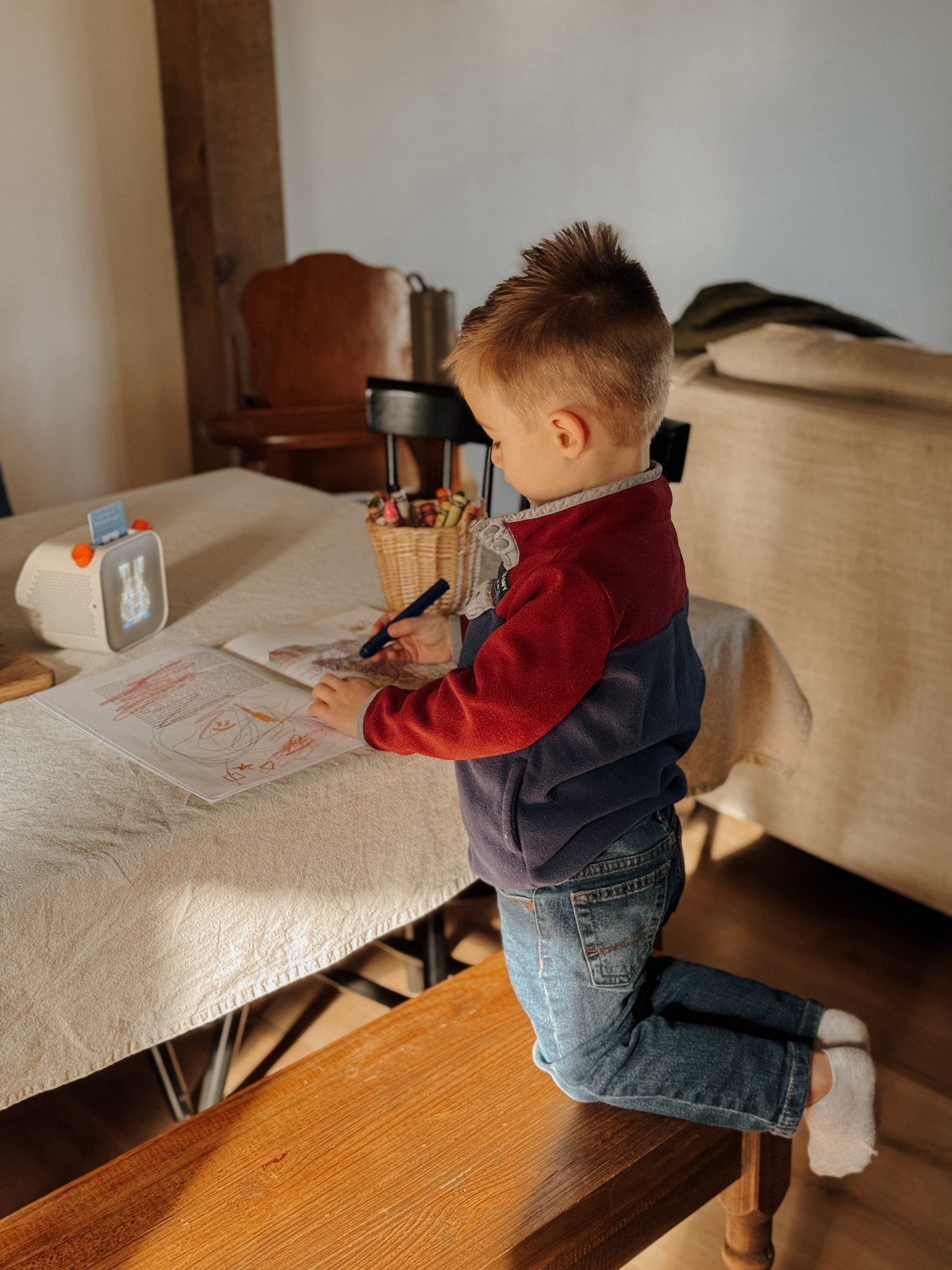 Story time with our Yoto and some coloring to start the day —

Yoto | The story of Peter Rabbit | coloring | children’s activities | toddler fun | learning | toddler activities 

#LTKHome #LTKstorytime #LTKKids