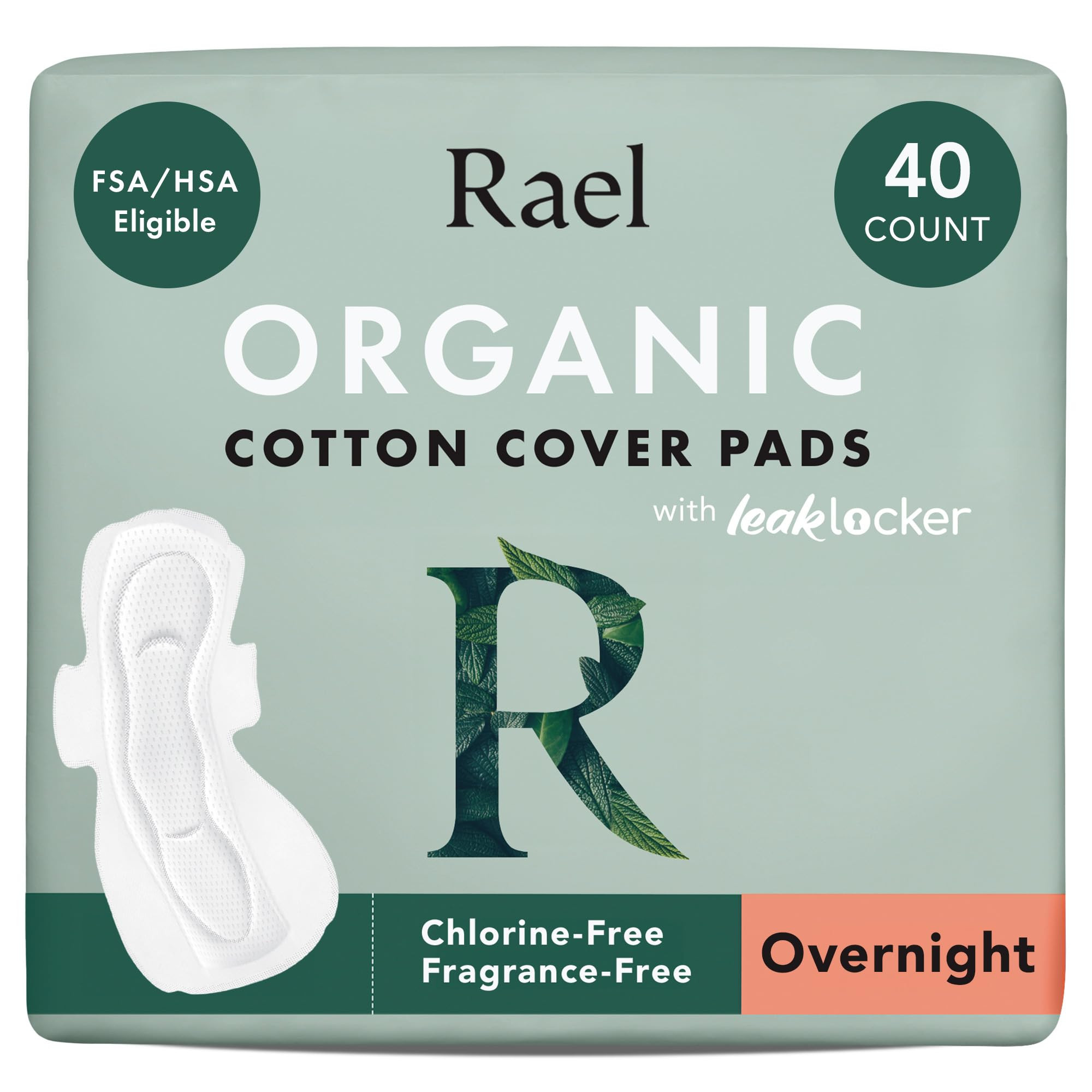 Rael Pads for Women, Organic Cotton Cover - Period Pads with Wings, Feminine Care, Sanitary Napki... | Amazon (US)