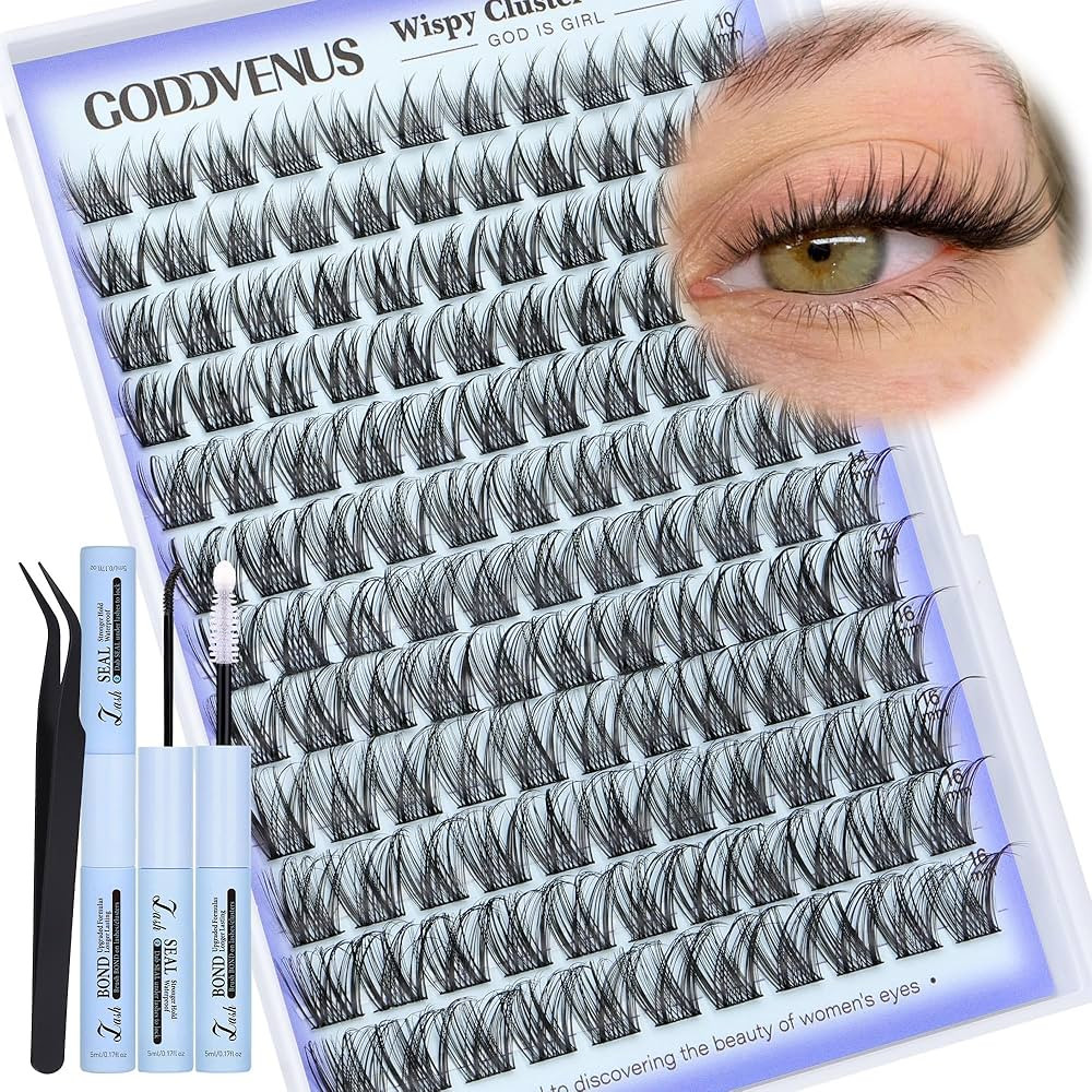 Natural Lash Clusters Kit for DIY Lash Extension 3 in 1 Eyelash Clusters Kit Wispy Individual Las... | Amazon (US)