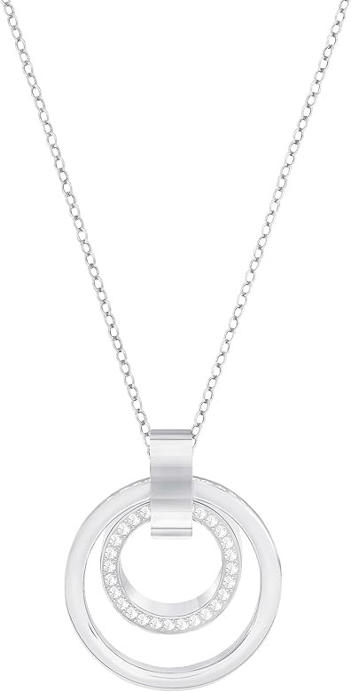 SWAROVSKI Crystal Medium White Hollow Rhodium-Plated Pendant | Amazon (US)