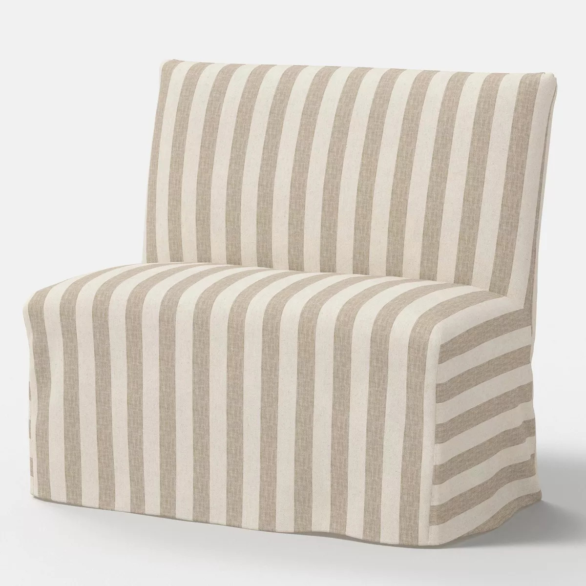 38" Jean Slipcovered Dining Banquette Malcolm Stripe Brown - Threshold™ | Target
