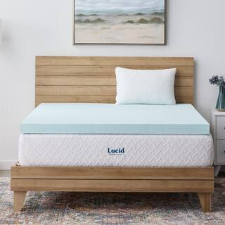 Lucid Comfort Collection 3 in. Gel and Aloe Infused Memory Foam Topper - Queen HDLU30QQ30GT - The... | The Home Depot