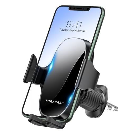 Amazon.com: Miracase Phone Holders for Your Car with Metal Hook Clip, Air Vent Cell Phone Car Mount, Hands Free Universal Automobile Cradle Fit for iPhone Android and All Smartphones, Classic Black : Electronics | Amazon (US)