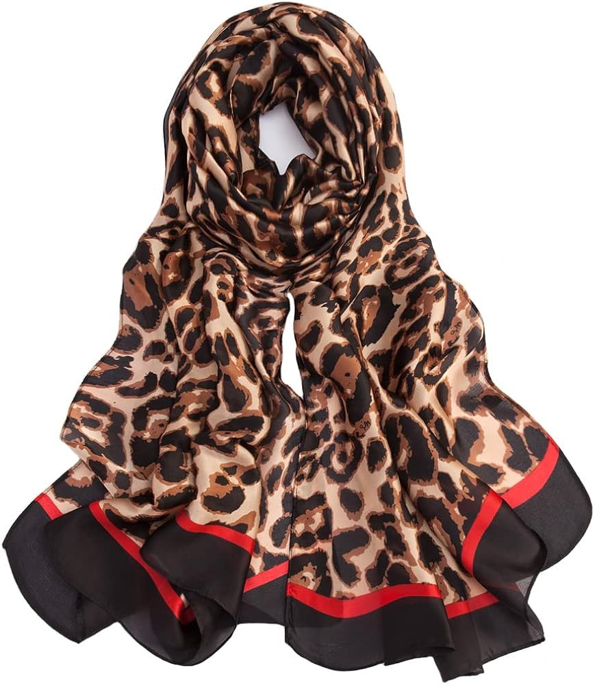 Silk Feeling Scarf Large Headscarf Fashion Sunscreen Hair Wraps Soft Neck Scarves for Women | Amazon (US)