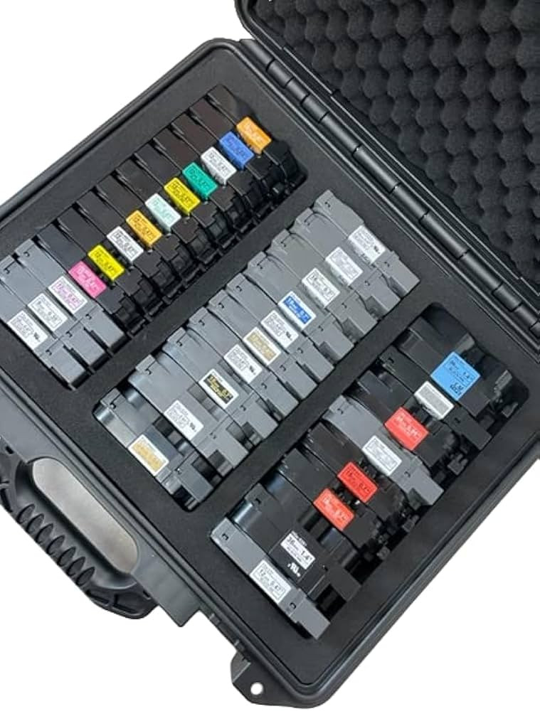 Protective Custom Label Tape Carrying Case for TZe P-Touch Tapes - Holds up to 39 Tapes. | Amazon (US)