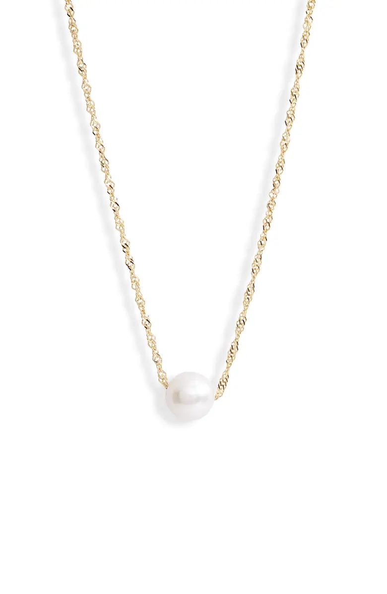 Poppy Finch Shimmer Freshwater Pearl Pendant Necklace | Nordstrom | Nordstrom