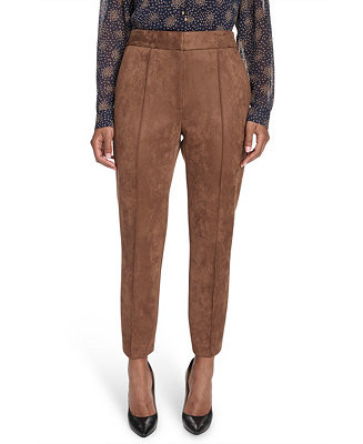 Tommy Hilfiger Women's Scuba Suede High-Rise Ankle Pants - Macy's | Macy's