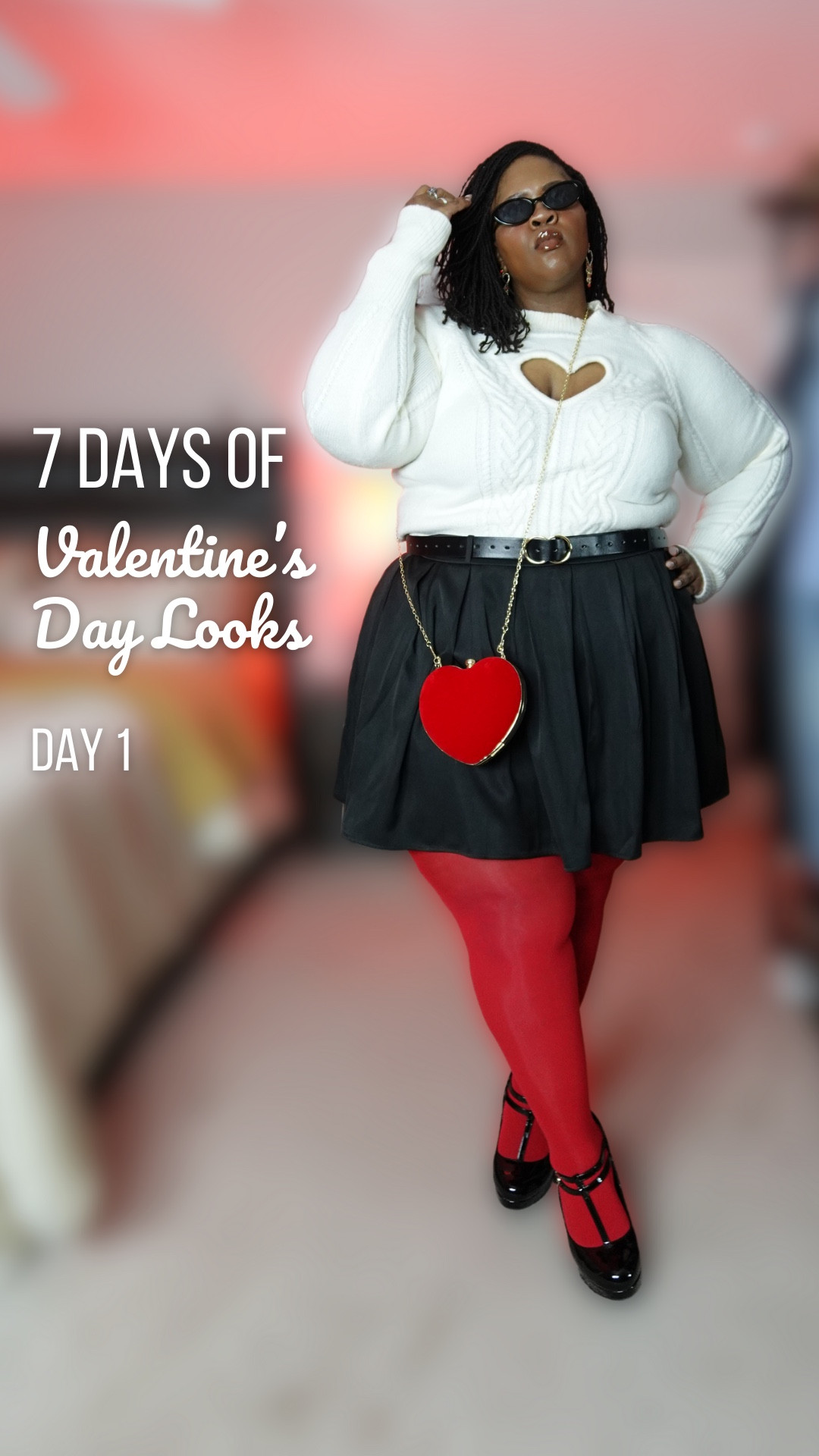 Showing your ♥️ takes courage. Here’s look #1 of 7 Valentine’s Day looks on a plus size body. I call this one “A Peep into My Heart”. It’s flirty, playful and perfect for when you need a little motivation to wear your heart on your sleeve 🤗

🏷️ I’m wearing a size 24 in the knit sweater and pleated mini skirt, a size 5X/6X in the red tights and a size 12W in the Mary Janes.

#LTKFindsUnder50 #LTKStyleTip #LTKPlusSize