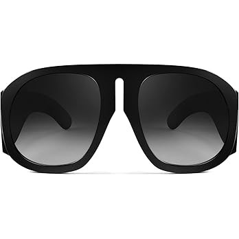 FEISEDY Oversized Aviator Round Sunglasses Women Multi Tinted Thick Frame Vintage Modern Shades B... | Amazon (US)