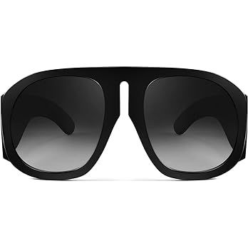 FEISEDY Oversized Aviator Round Sunglasses Women Multi Tinted Thick Frame Vintage Modern Shades B... | Amazon (US)