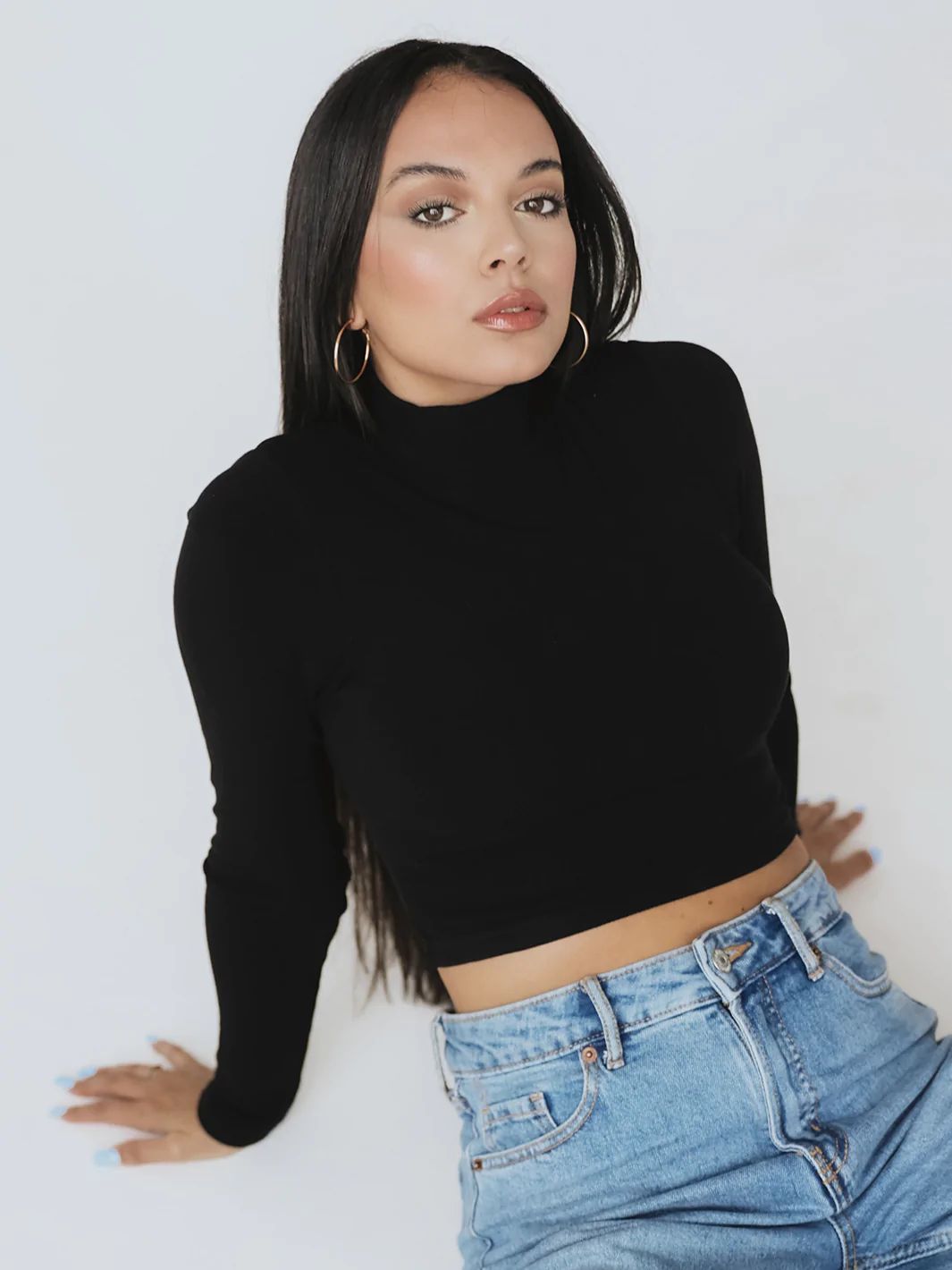 Turtleneck Long Sleeve Brami (Crop) | Klassy Network