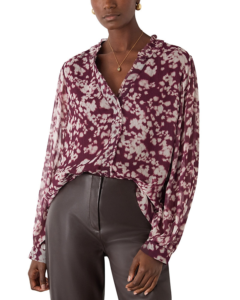 Whistles Inky Floral Long Sleeve Blouse | Bloomingdale's (US)