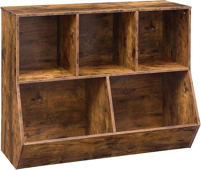 HOOBRO Kids Bookshelf, Bookcase Footboard, Toy Storage Cubby, 35.4" L Children's Toy Shelf, Toy S... | Amazon (US)