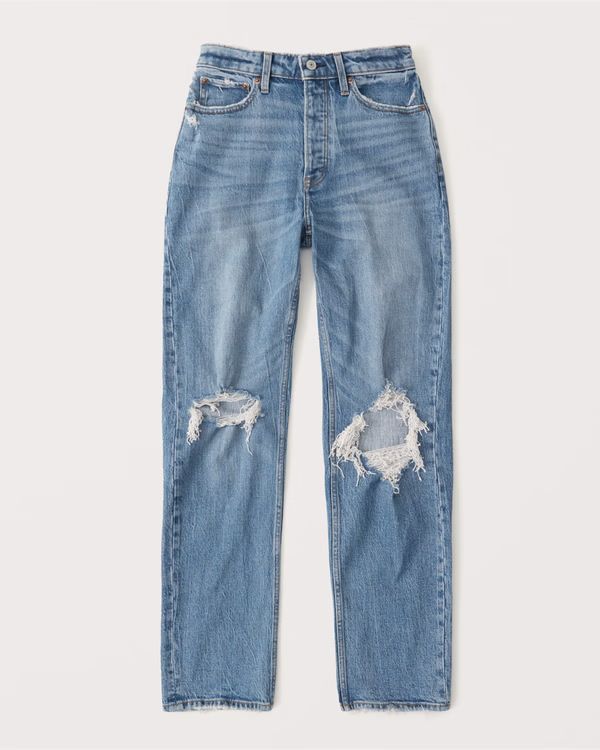 Curve Love High Rise Dad Jeans | Abercrombie & Fitch (US)