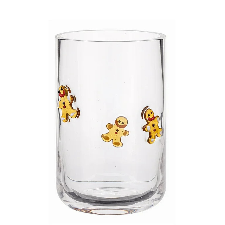 Holiday Time Gingerbread Man Charm Drinking Glass 16 OZ - Walmart.com | Walmart (US)