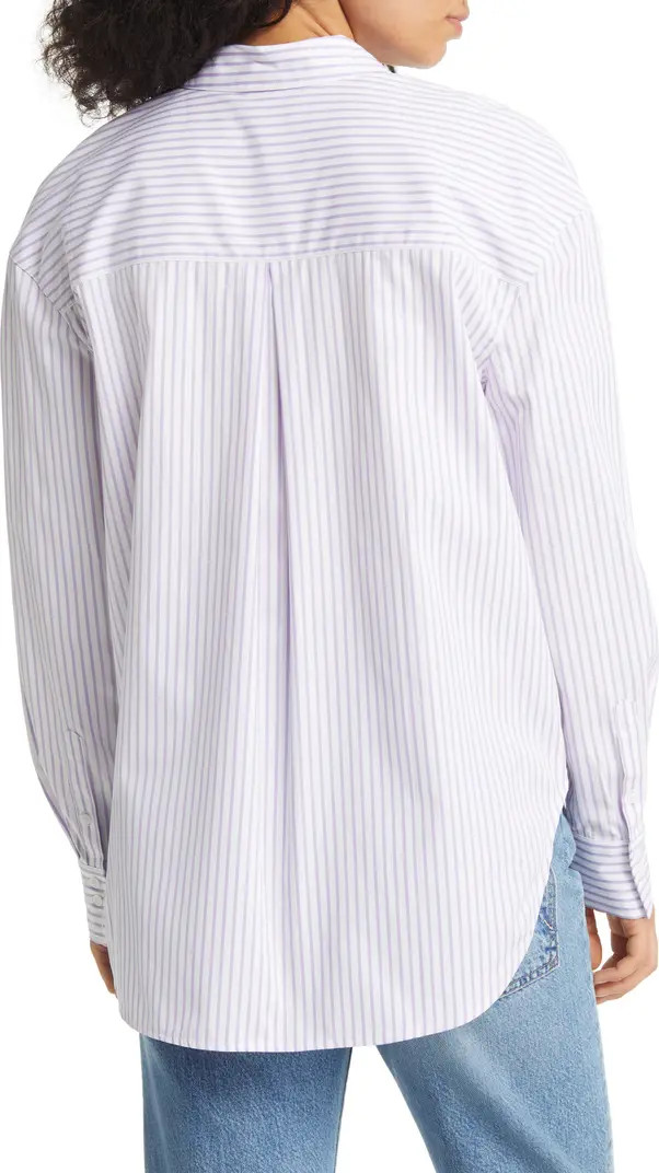 Stripe Oversize Cotton Poplin Shirt | Nordstrom