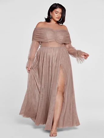 Lauren Off-The-Shoulder Tulle Gown - Gabi Fresh x FTF - Fashion To Figure | Fashion to Figure