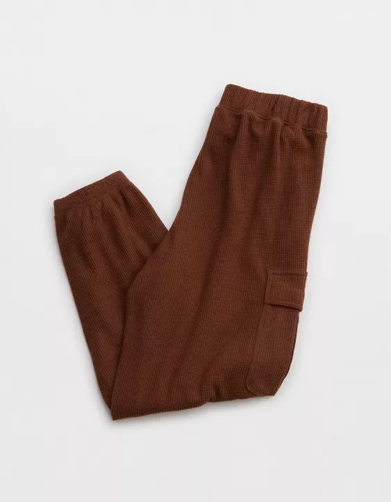 Aerie Traveler Waffle Cargo Jogger | Aerie