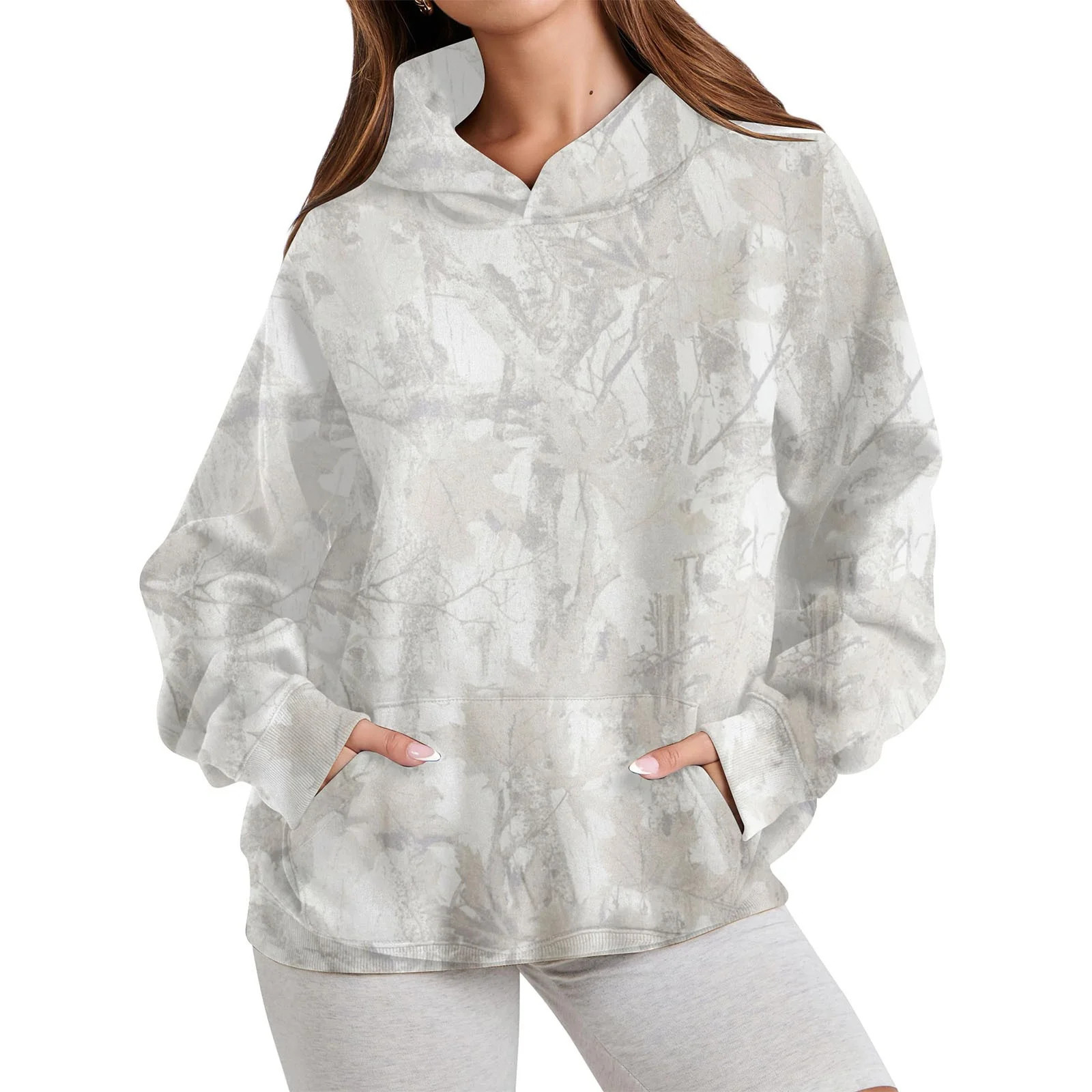 Tiweut Leisure Hoodies for Women Sweatshirt Long Sleeve Camo Design Fall and Winter Fashion Blous... | Walmart (US)