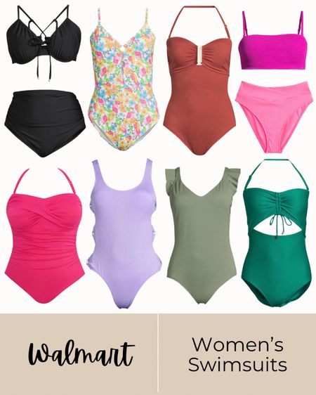 Walmart women’s swimwear, modest swimwear, mom, one piece, colorful, neutral, two piece, bikini, flattering, affordable, summer, beach, pool day 

#LTKSwim #LTKTravel #LTKFindsUnder50