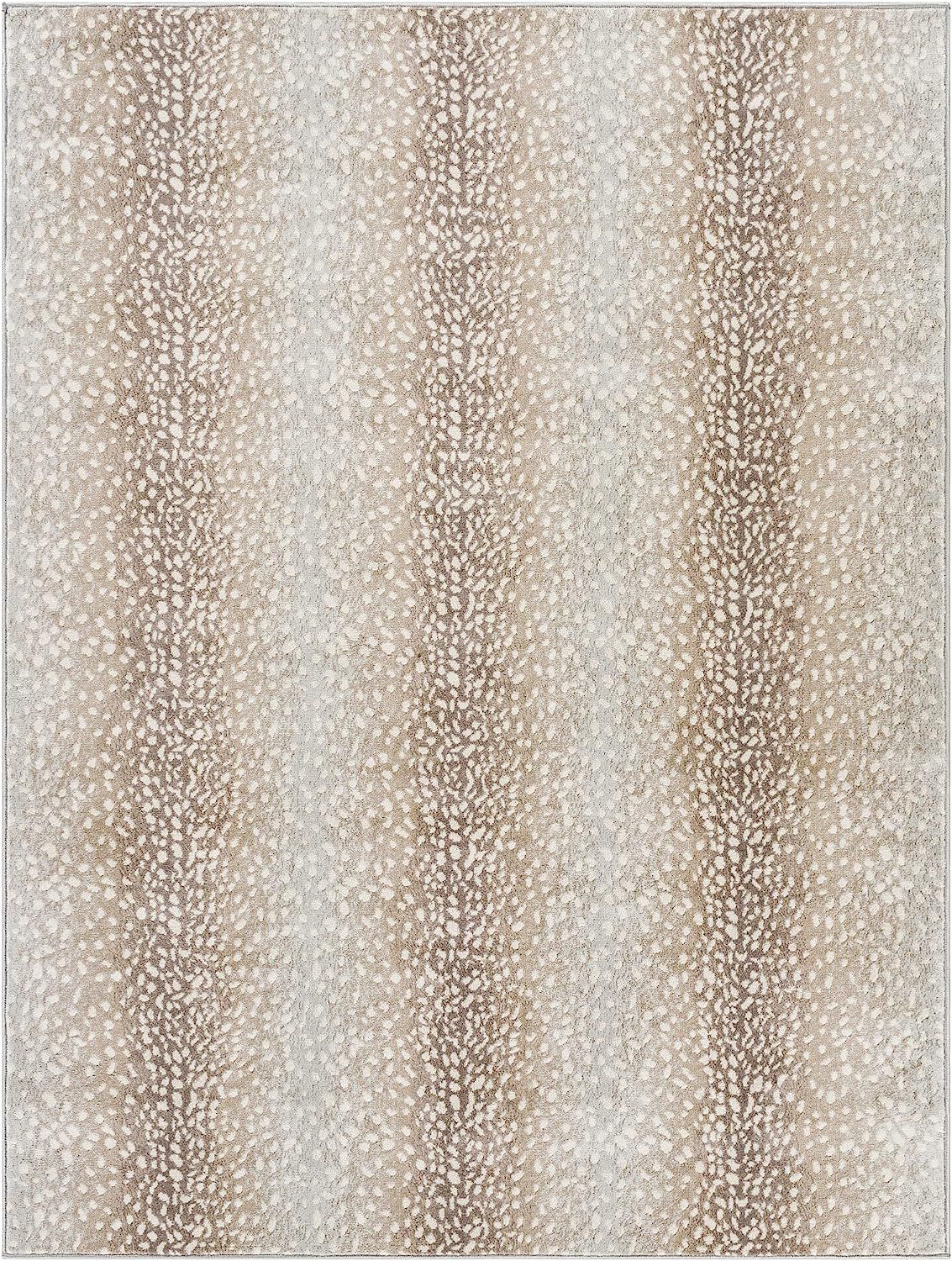 Artistic Weavers Pablo Antelope Print Area Rug, 5 ft 3 in x 7 ft 1 in, Camel/Light Gray | Amazon (US)