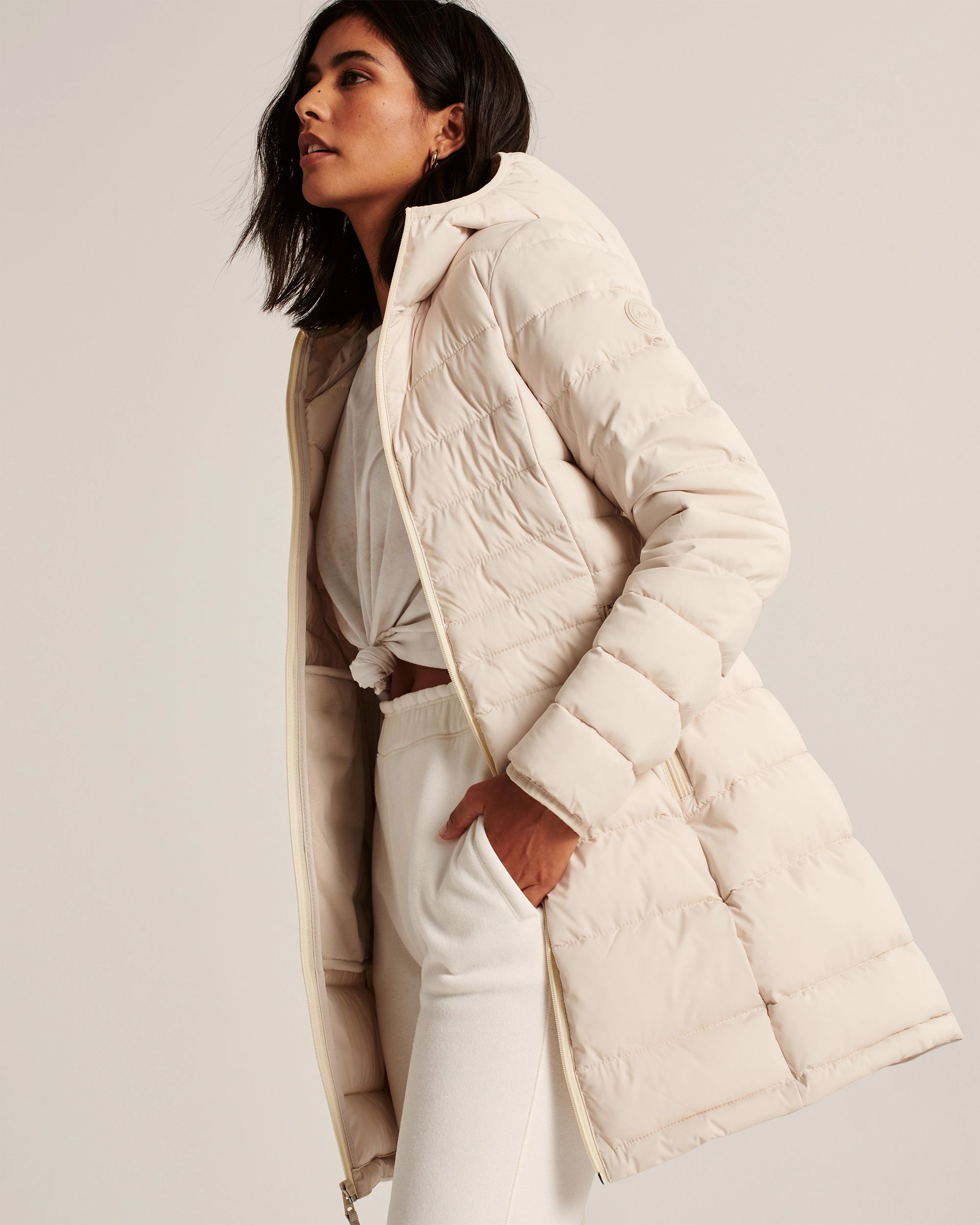 Mid-Length Puffer Coat | Abercrombie & Fitch (US)