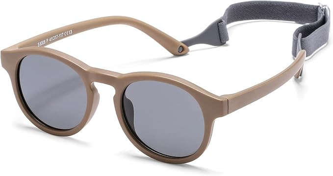 HJSTES Polarized Baby Sunglasses for Toddler Boys Girls, TPEE Flexible Frame with Strap, for Infa... | Amazon (US)