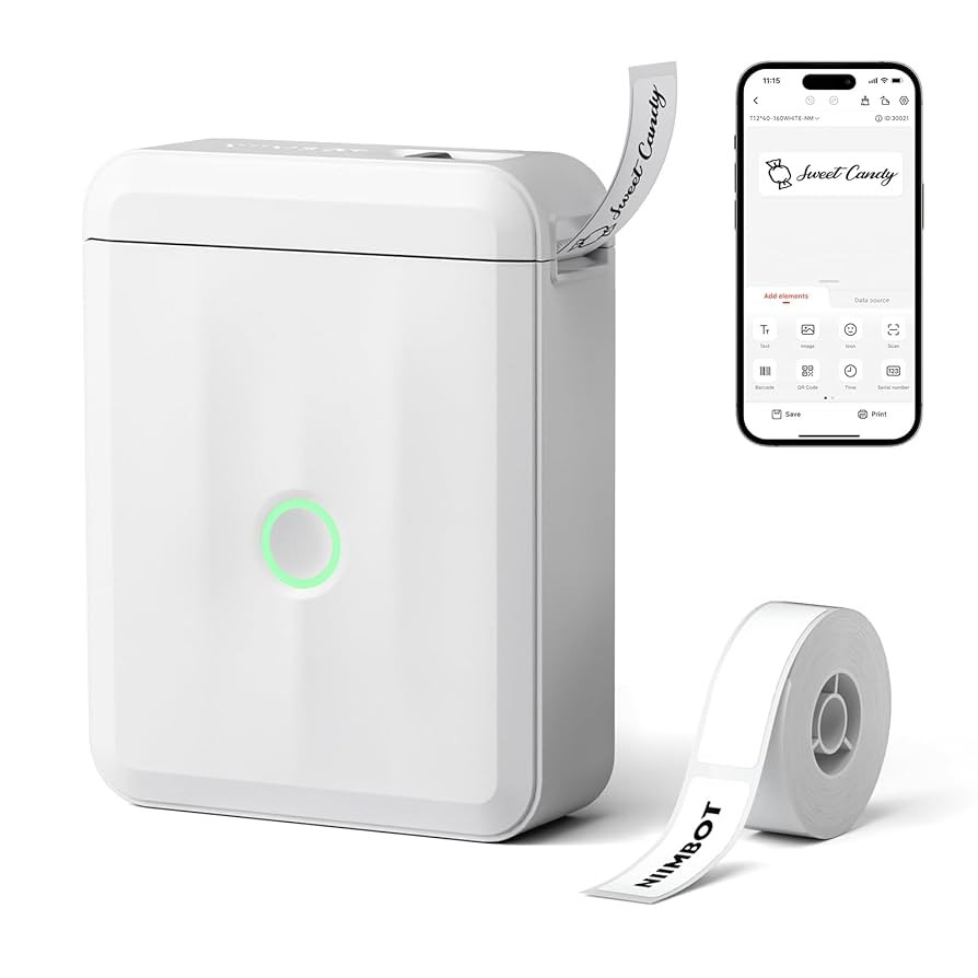 NIIMBOT D110 Upgraded Version Mini Label Maker Machine with Tape, Portable Bluetooth Thermal Prin... | Amazon (US)