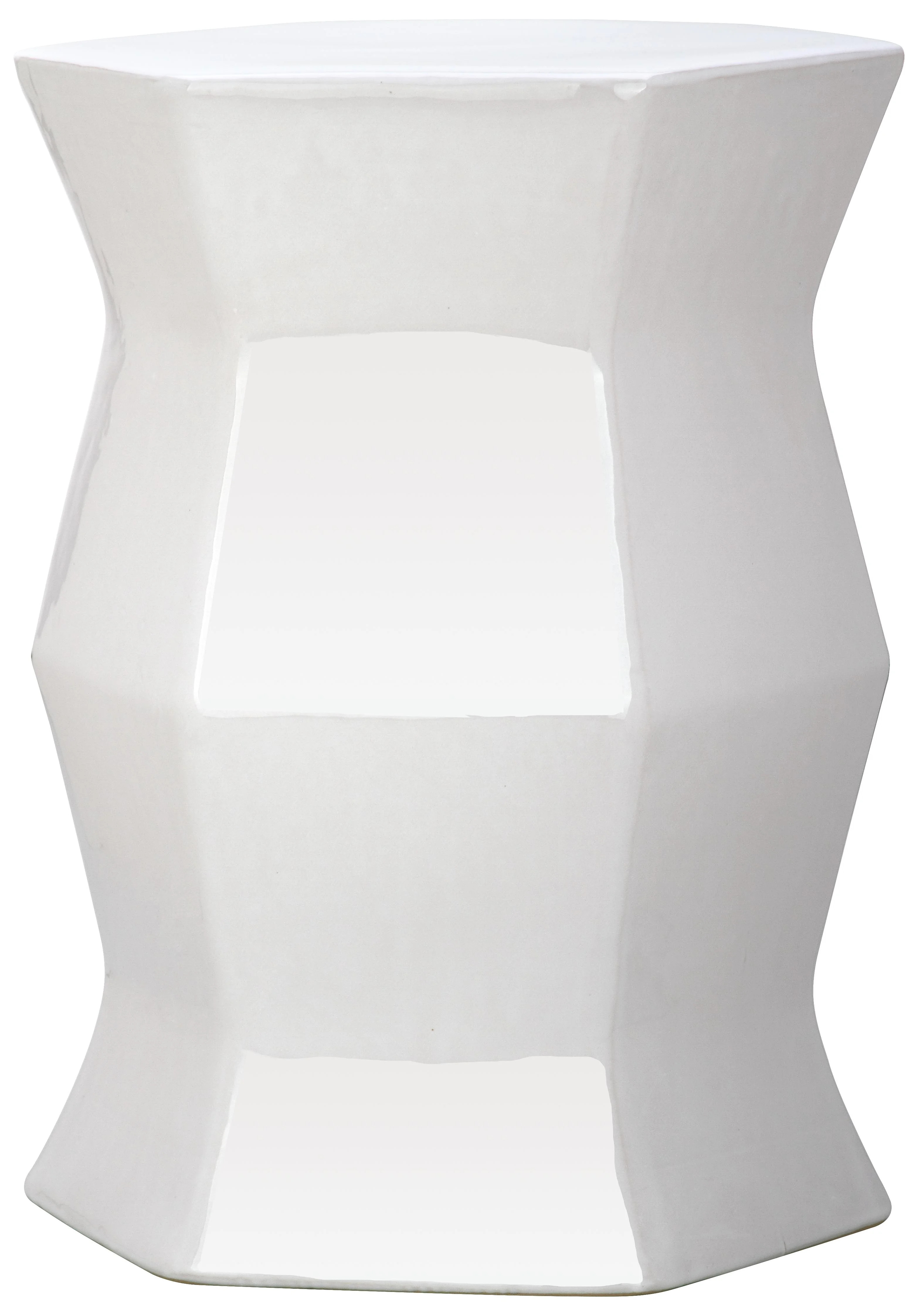 Safavieh Modern Hexagon Indoor/Outdoor Garden Patio Stool, White - Walmart.com | Walmart (US)