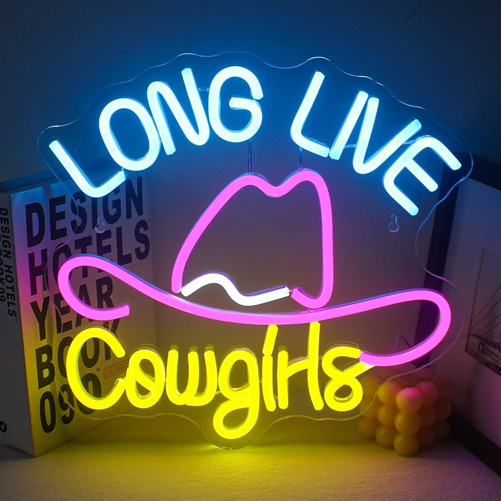 JURONGYILU Long Live Cowgirls Neon Sign Led Colorful Cowboy Neon Lights for Wall Decor Usb Cowboy... | Amazon (US)
