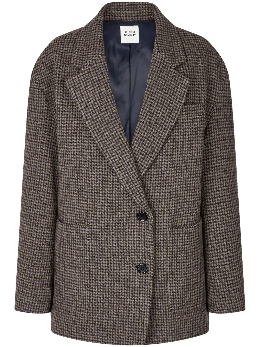 STUDIO TOMBOY check-pattern Blazer | Brown | FARFETCH | Farfetch Global