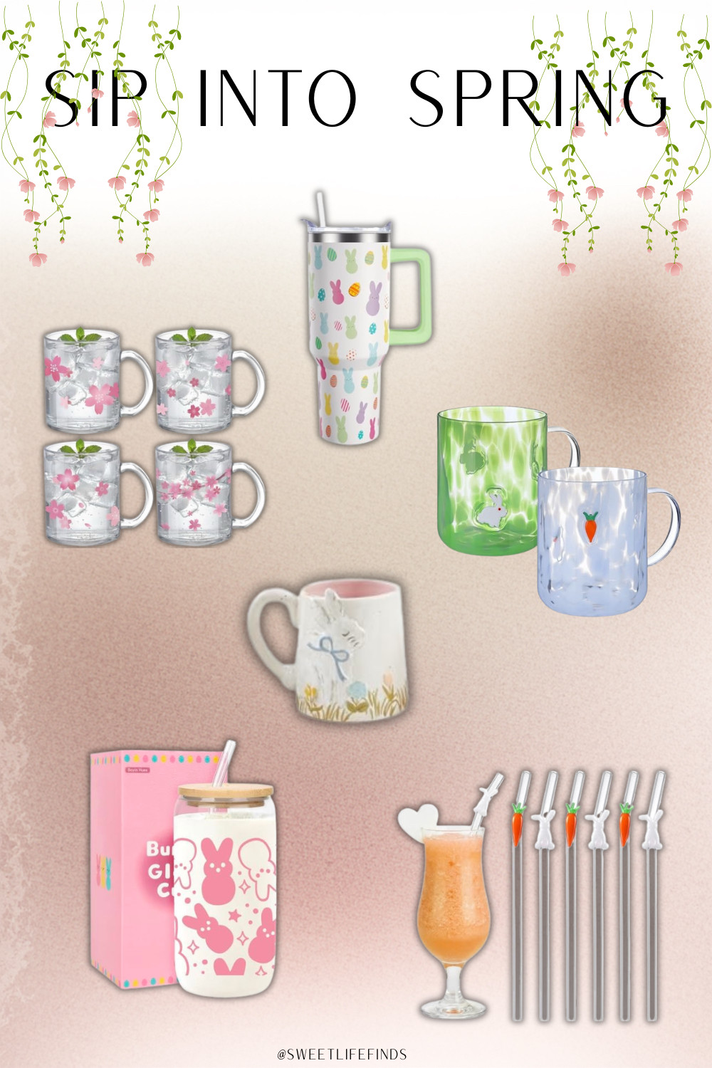 Sip into spring with the cutest seasonal cups and tumblers. From bunny mugs to pastel glass cups, these are perfect for iced coffee, morning tea, or Easter hosting. I linked all my favorite spring drinkware finds in my LTK. #LTKHome #SpringFinds #AmazonFavorites #SweetLifeByKourtney
 

 #LTKSeasonal #LTKHome