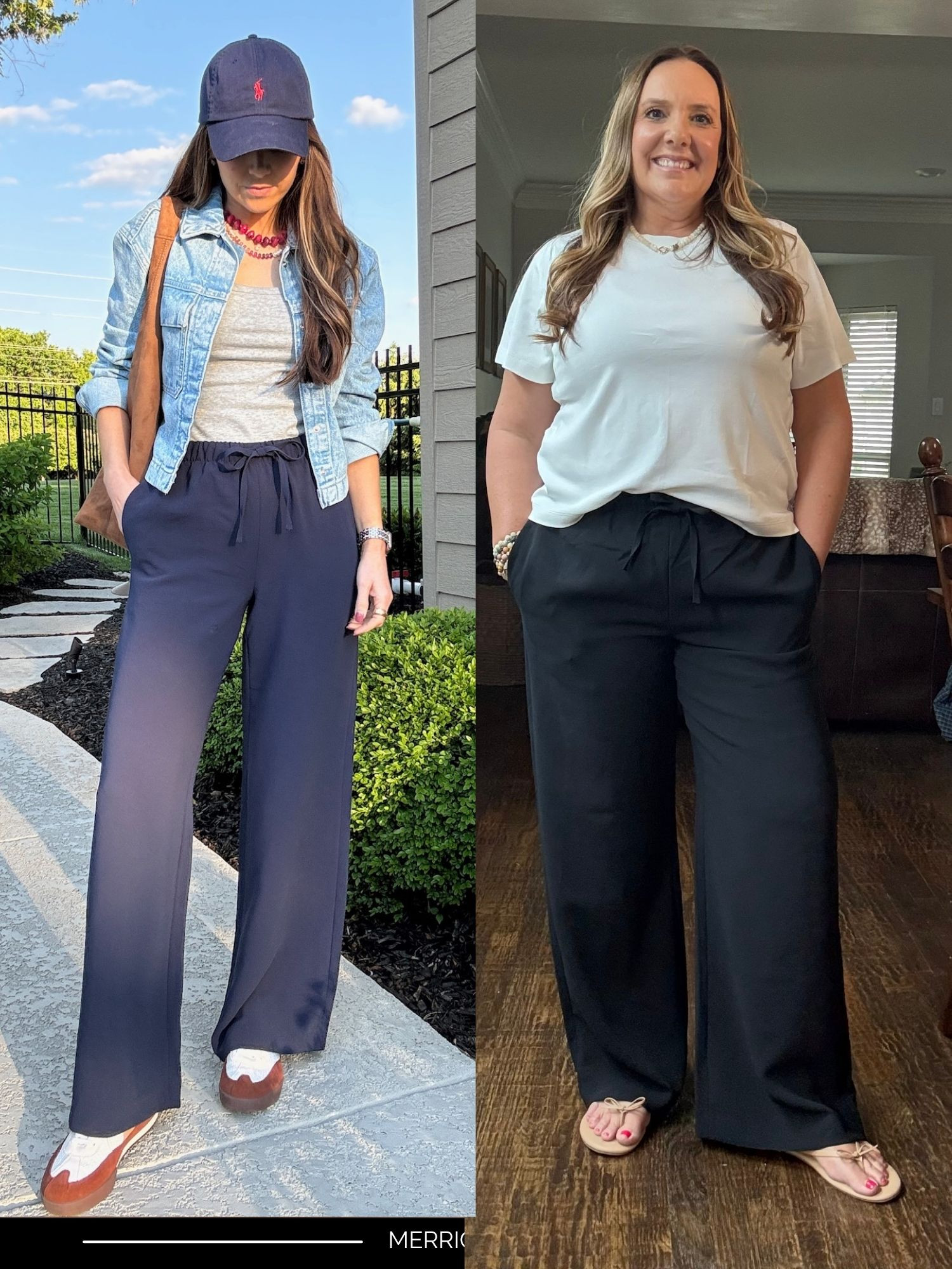 @Aritzia 
Lodge pants- I am in a small tall & Kristy is in a large. She also is in our favorite tee (XL)

#LTKgrwm #LTKMidsize #LTKOver40