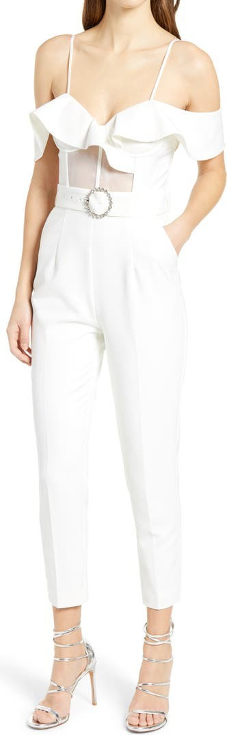 Cold Shoulder Ruffle Jumpsuit | Nordstrom