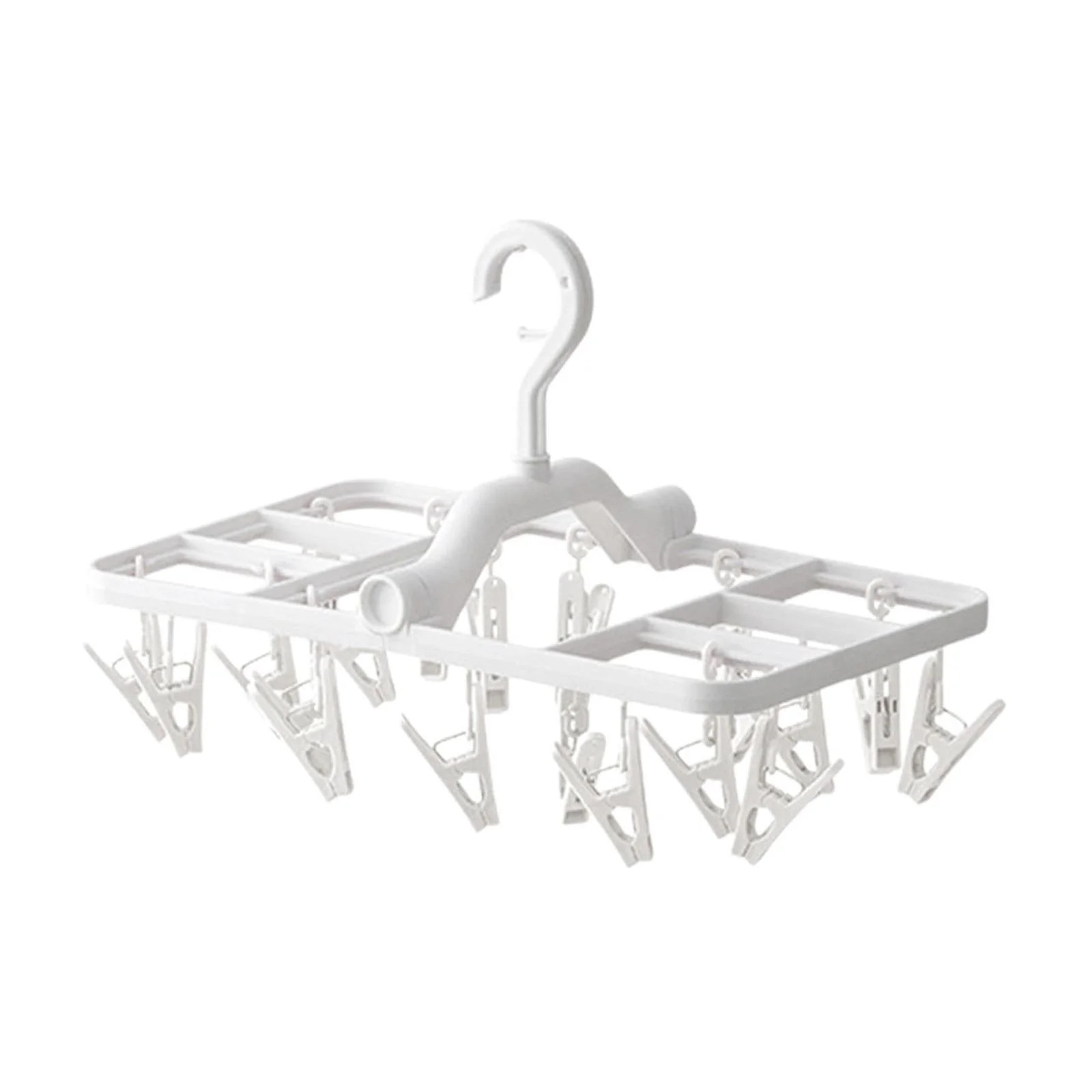 Matoen Foldable Windproof Non-Slip Clothes Drying Rack with 12 Clips - Multifunctional Laundry So... | Walmart (US)