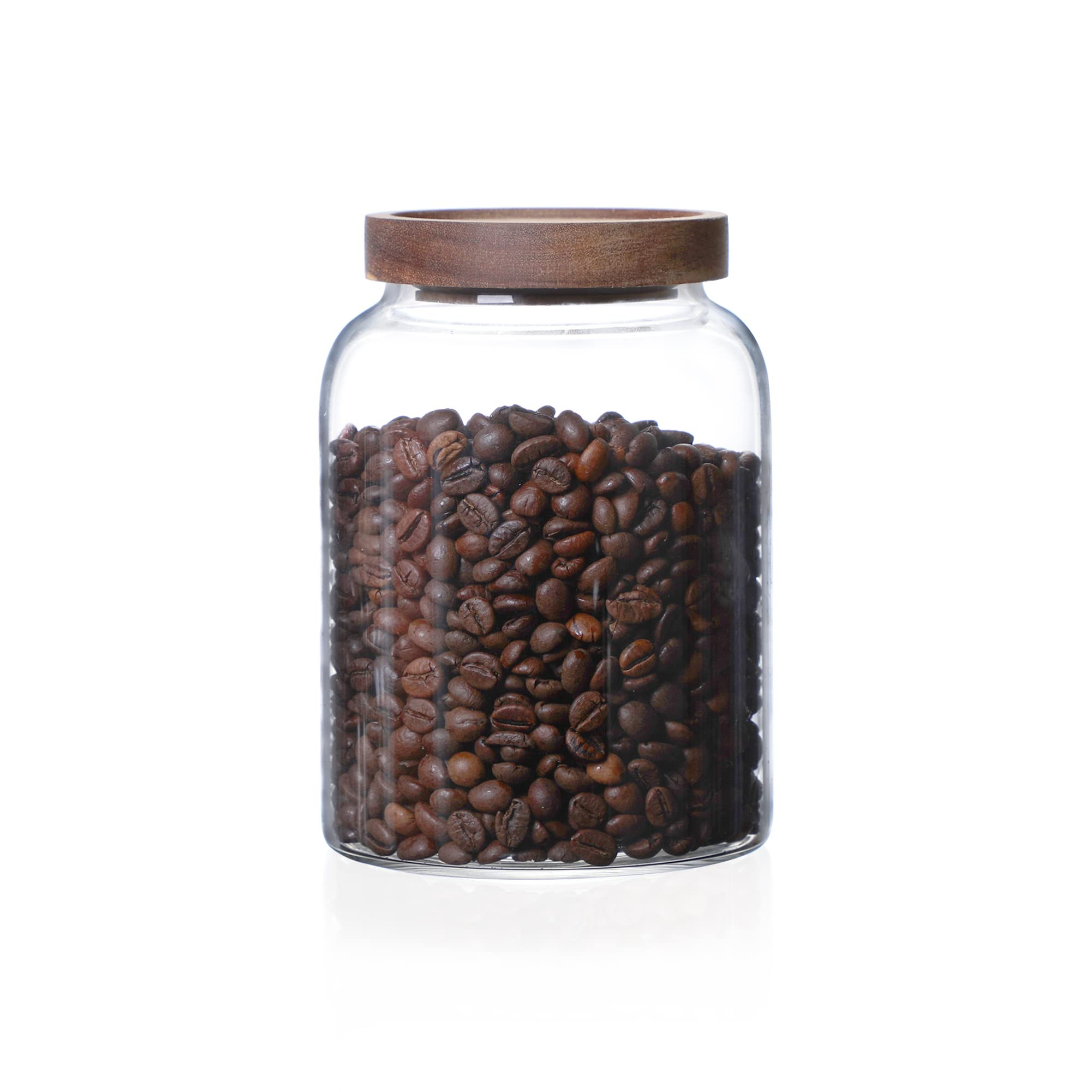 MOLFUJ 1200ML 40FL Oz Glass Storage Container with Wood Lid Large Decorative Organizer Bottle Can... | Amazon (US)