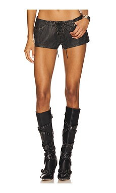 Jaded London Vaca Whipstitch Short in Black from Revolve.com | Revolve Clothing (Global)