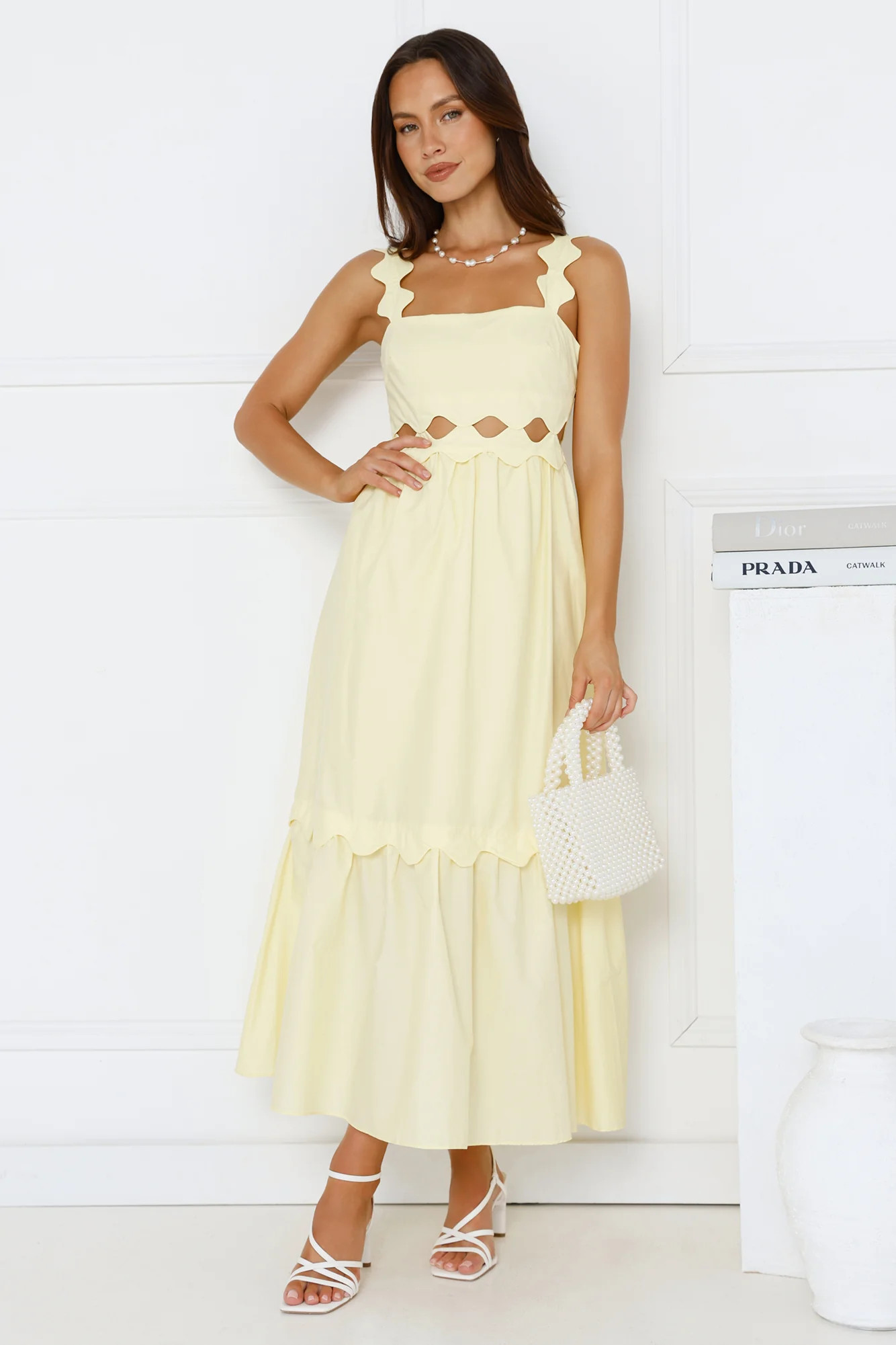 Chasing Sunbeams Midi Dress Yellow | Hello Molly (AU)