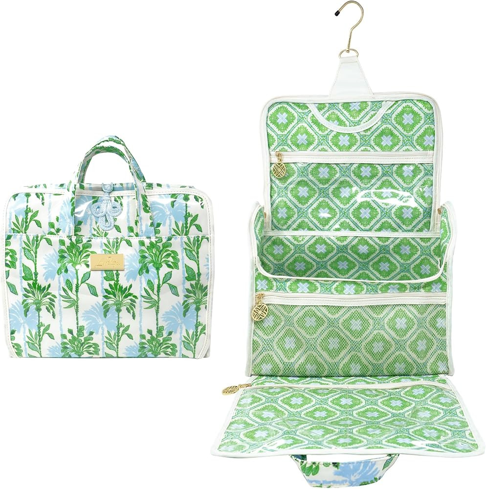 Lilly Pulitzer Travel Toiletry Bag with Handle, Pockets, and Zipper, Hanging Travel Organizer for... | Amazon (US)