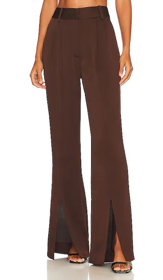 Favorite Pant with Slit in Chocolate | Revolve Clothing (Global)