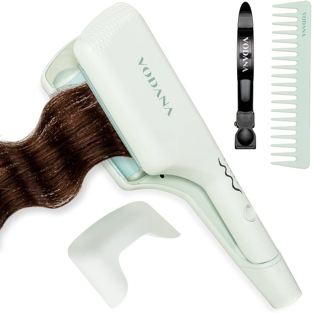 VODANA Professional Triple Flow Ceramic Hair Waver, Easy Beach Wave, Embedded, Light Double Barre... | Amazon (US)