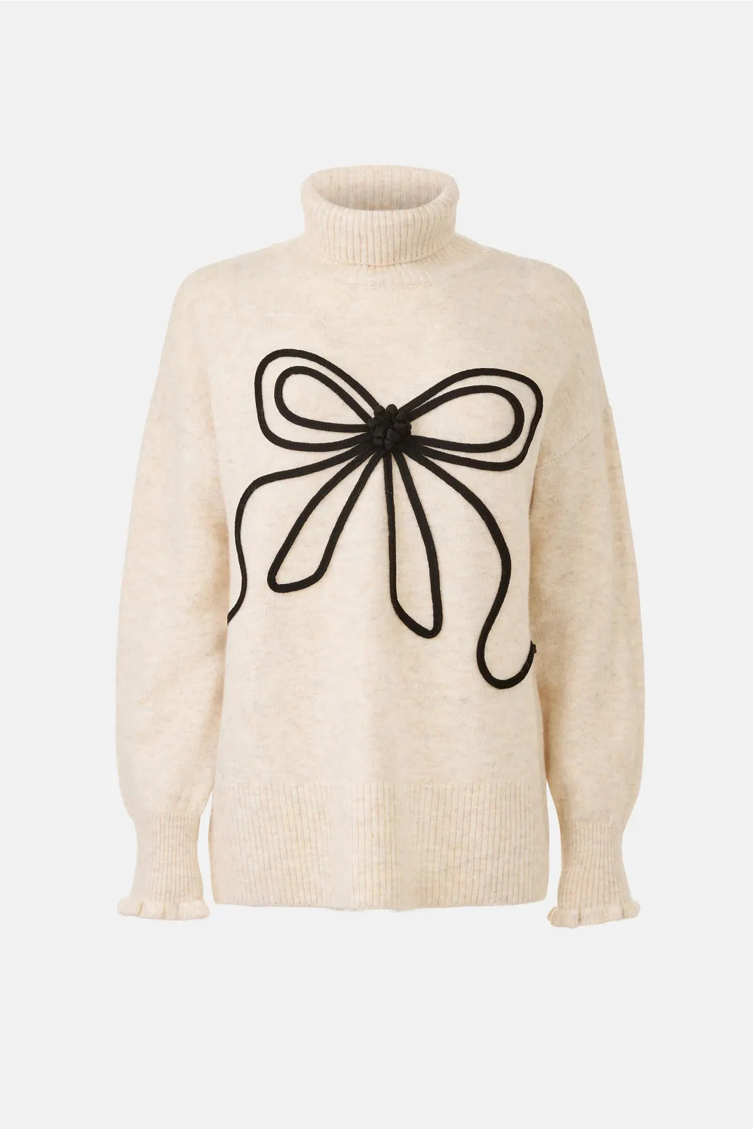 Embroidered Ribbon Turtleneck Sweater | Rent the Runway