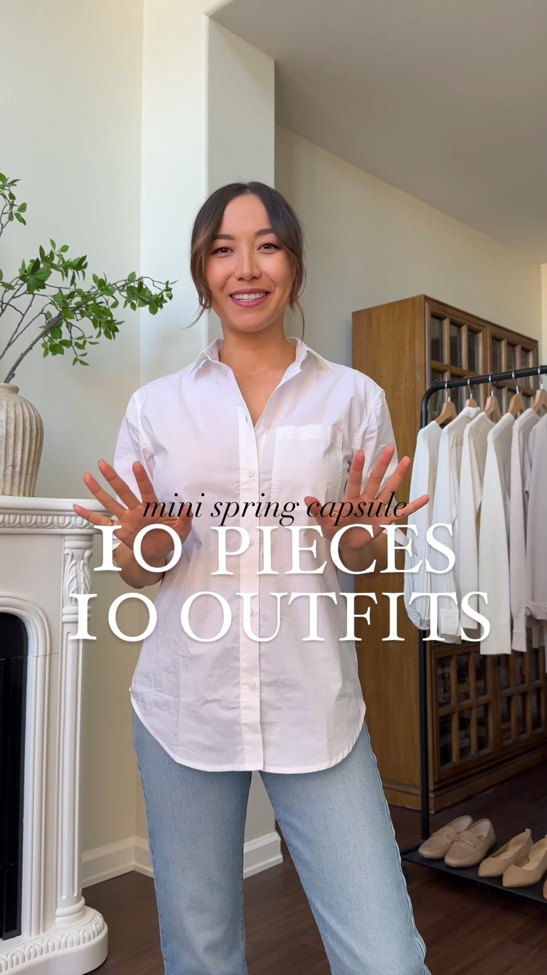 Mini spring capsule - 10 items & 10 outfits 

Some items are old + unavailable, so I’ve linked to a few similar styles: 
Button up - linked similar 
Levi’s blue jeans - tts, 25 by 26 inseam 
Linen Cotton long sleeve - went with xs for pregnancy but my true size is xxs 
Linen vest - went with xs for pregnancy but my true size is xxs 
Linen trousers - wearing xs during pregnancy but my true size is xxs or PP (petite petite)
White wide leg jeans - tts wearing petite length 
Tailored shorts size 0
Long black dress tts 
Long vest - linked a few other long vest options 
Slingback heels - runs narrow & I sized up half a size! 
Brown sandals 

Casual outfits / travel outfit ideas / mini spring capsule / summer outfits / travel capsule

#LTKSeasonal